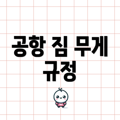 공항 짐 무게 규정