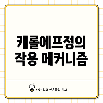 캐롤에프정의 작용 메커니즘