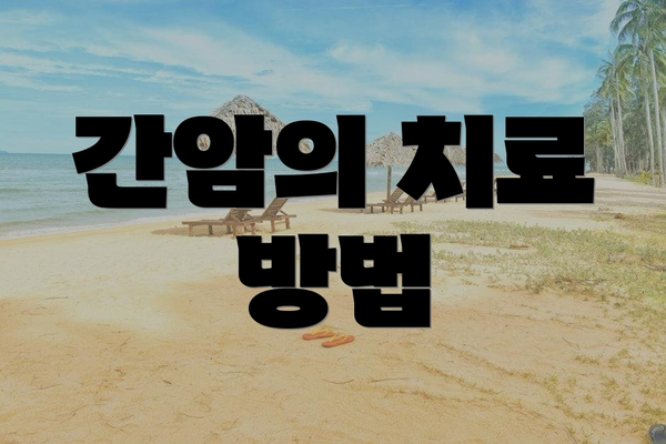 간암의 치료 방법