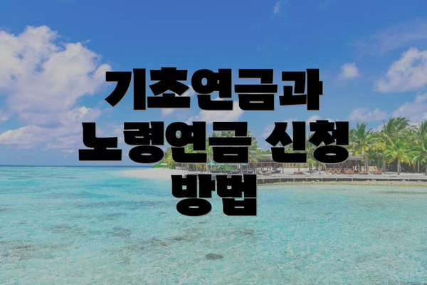 기초연금과 노령연금 신청 방법