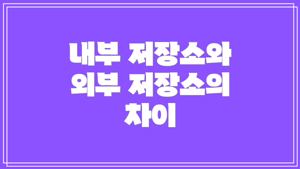 내부 저장소와 외부 저장소의 차이