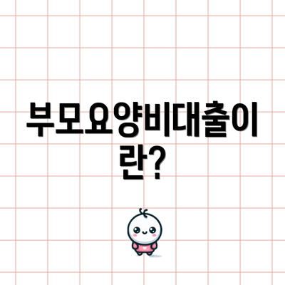 부모요양비대출이란?