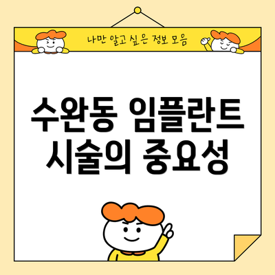 수완동 임플란트 시술의 중요성