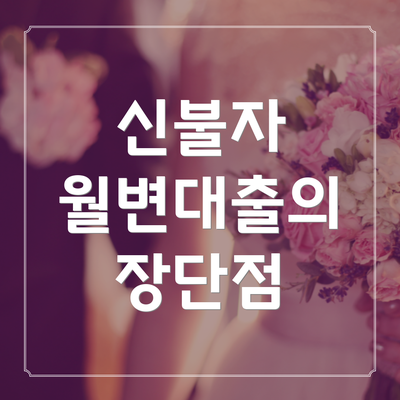신불자 월변대출의 장단점