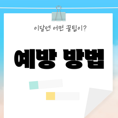예방 방법