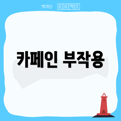 카페인 부작용