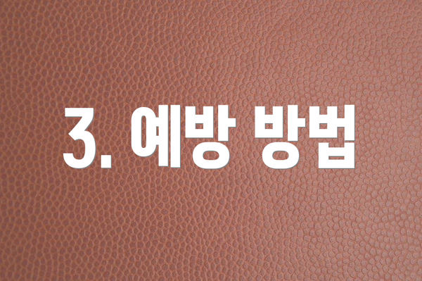 3. 예방 방법