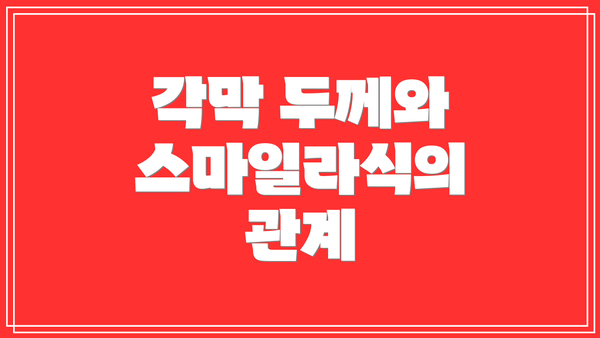 각막 두께와 스마일라식의 관계