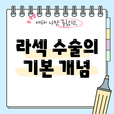 라섹 수술의 기본 개념
