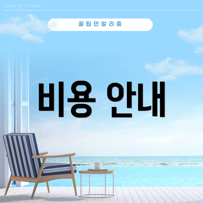 비용 안내