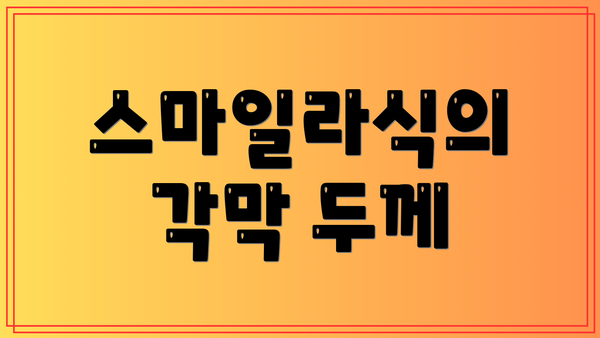 스마일라식의 각막 두께