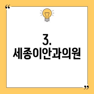 3. 세종이안과의원