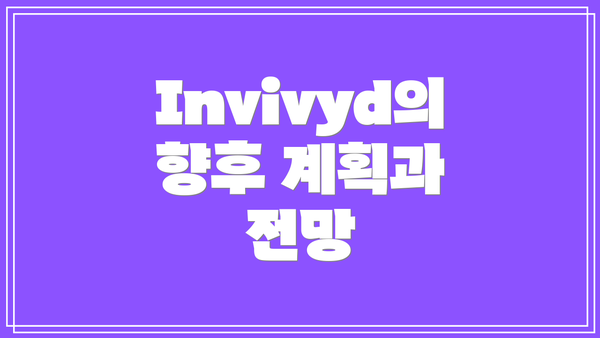 Invivyd의 향후 계획과 전망