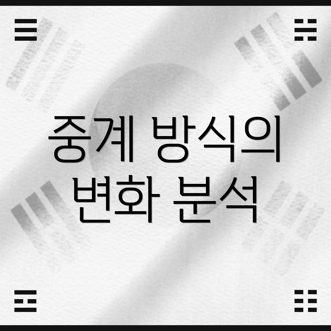 중계 방식의 변화 분석