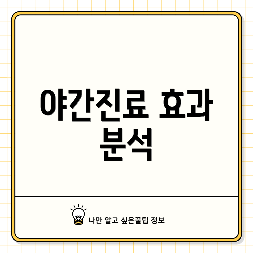 야간진료 효과 분석