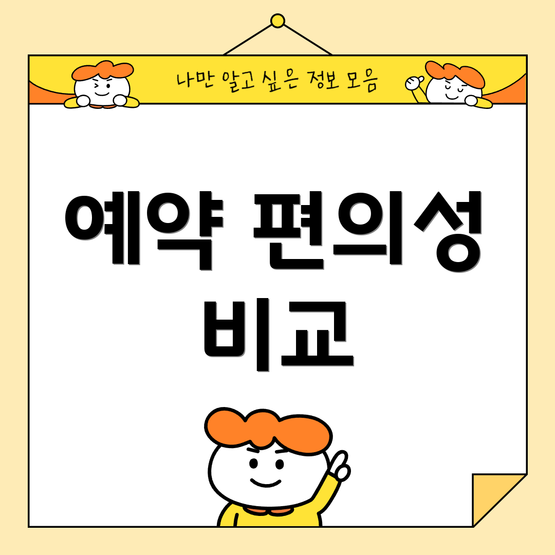 예약 편의성 비교