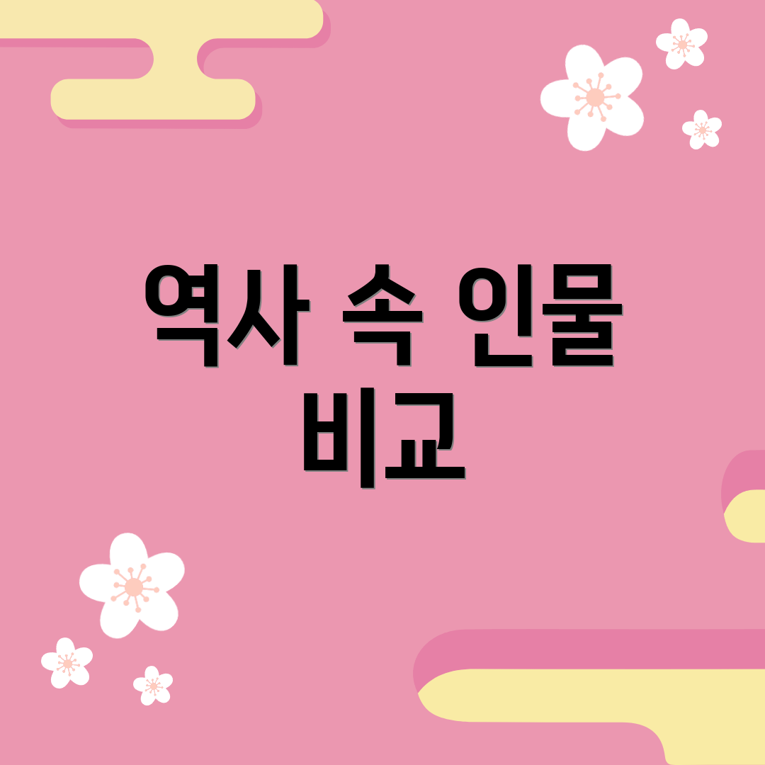 역사 속 인물 비교