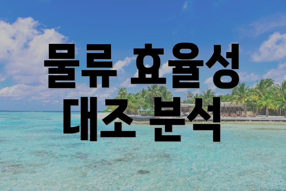 물류 효율성 대조 분석