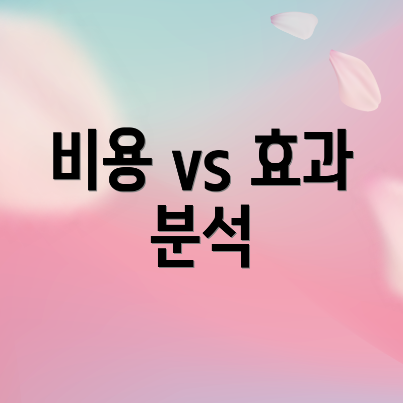 비용 vs 효과 분석