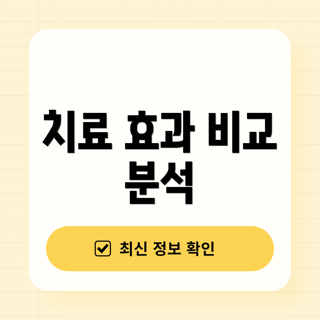 치료 효과 비교 분석