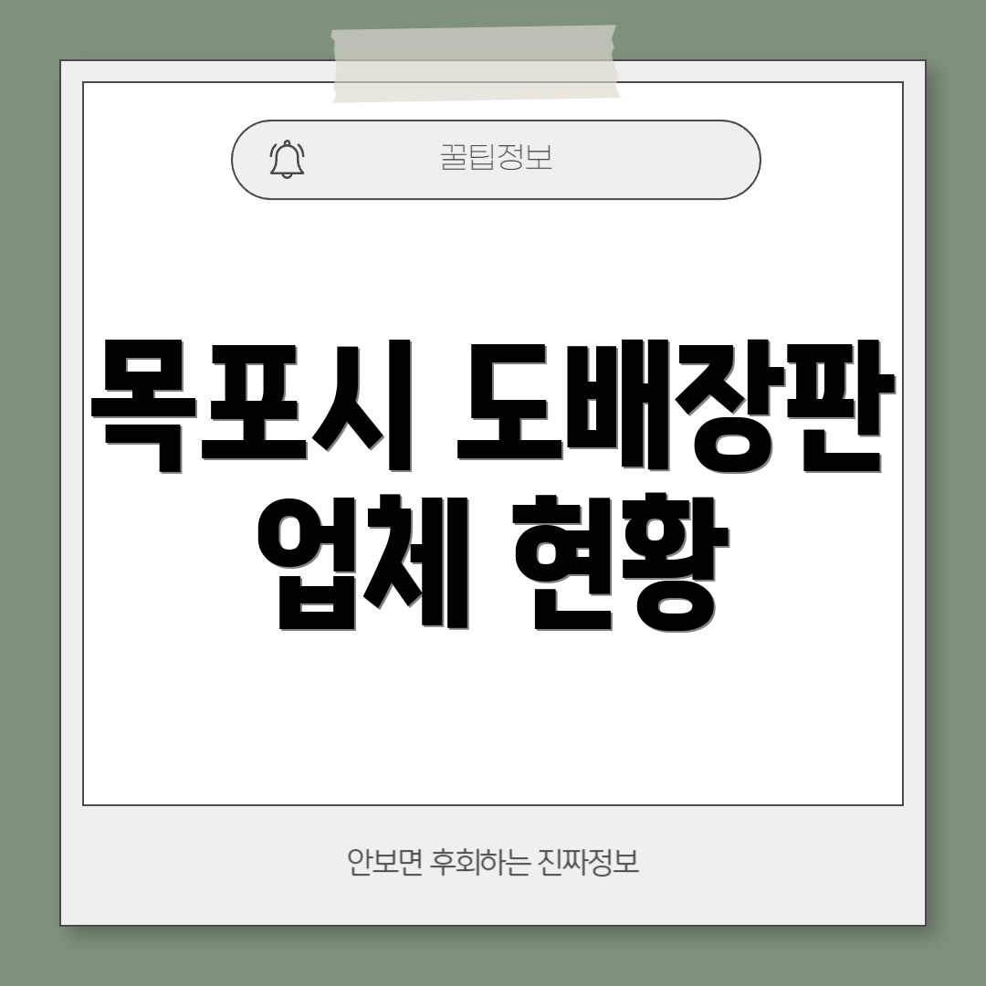 목포시 도배장판 업체 현황