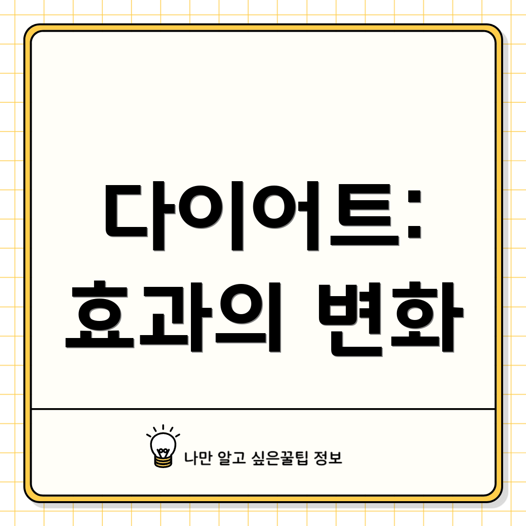 다이어트: 효과의 변화