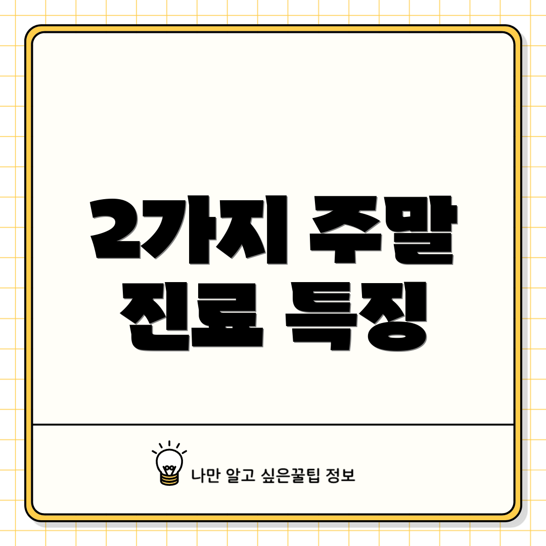 2가지 주말 진료 특징
