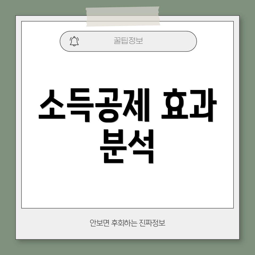 소득공제 효과 분석