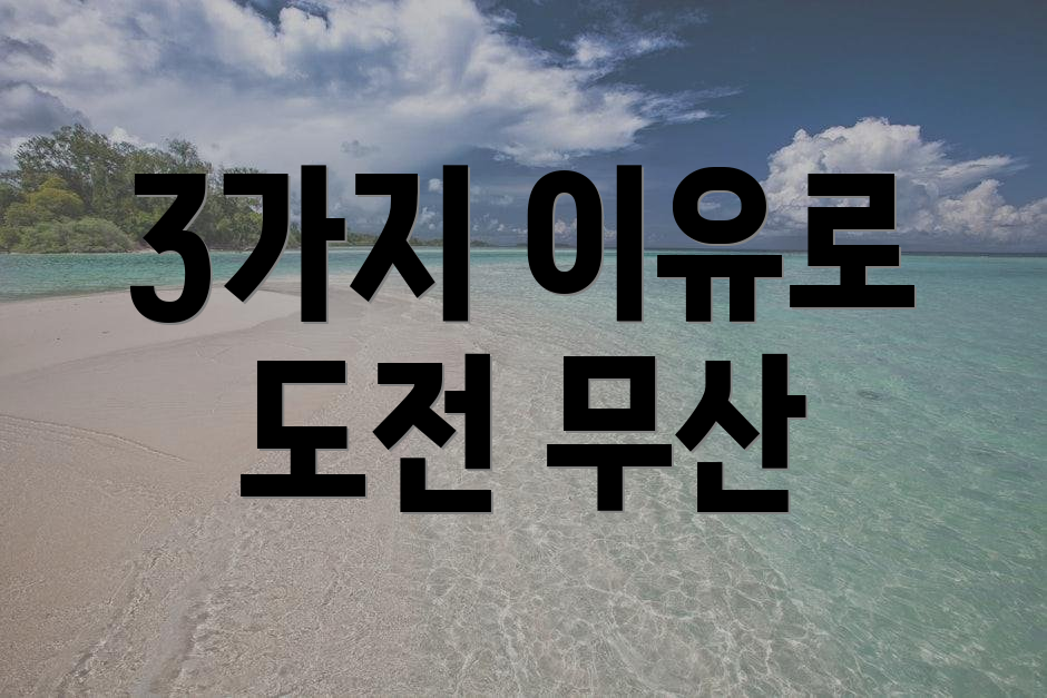 3가지 이유로 도전 무산
