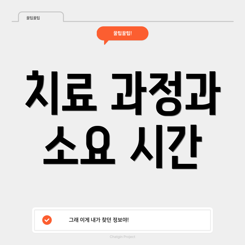 치료 과정과 소요 시간