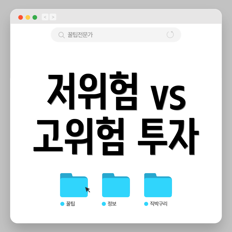 저위험 vs 고위험 투자
