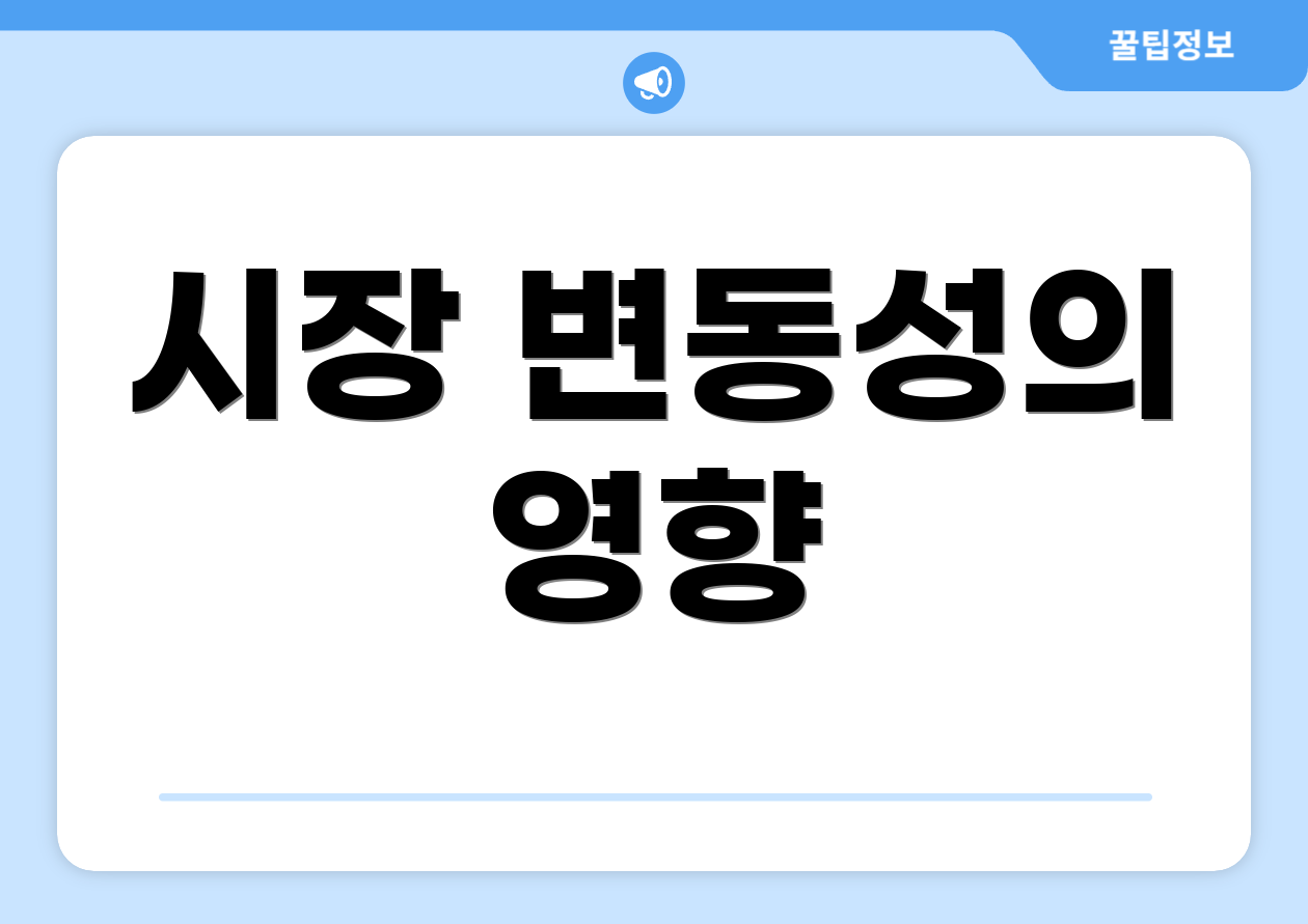 시장 변동성의 영향