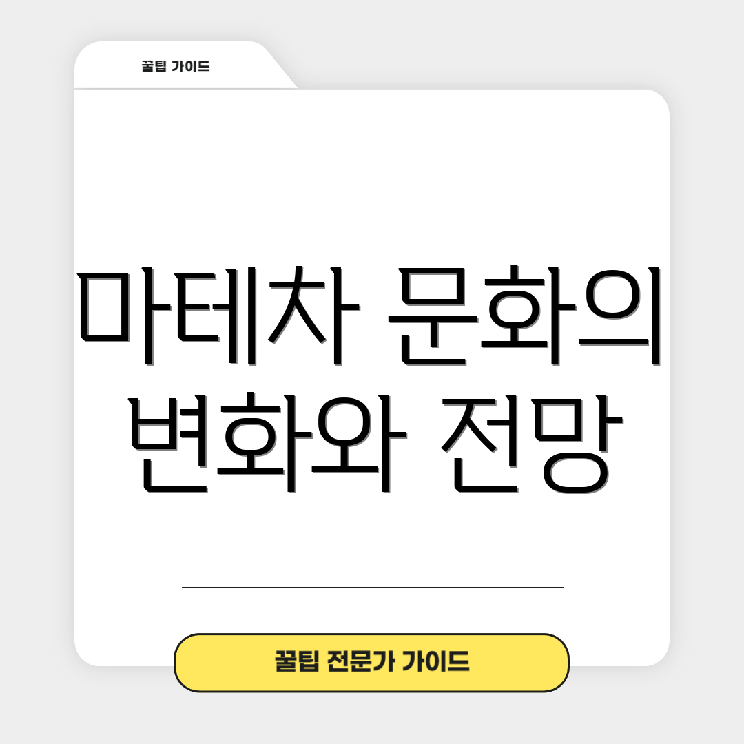 마테차 문화의 변화와 전망