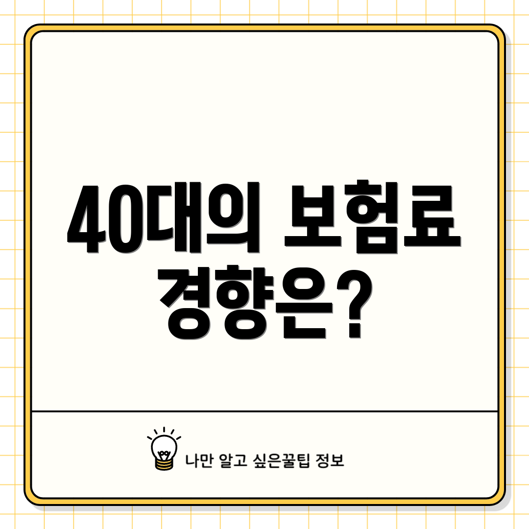 40대의 보험료 경향은?