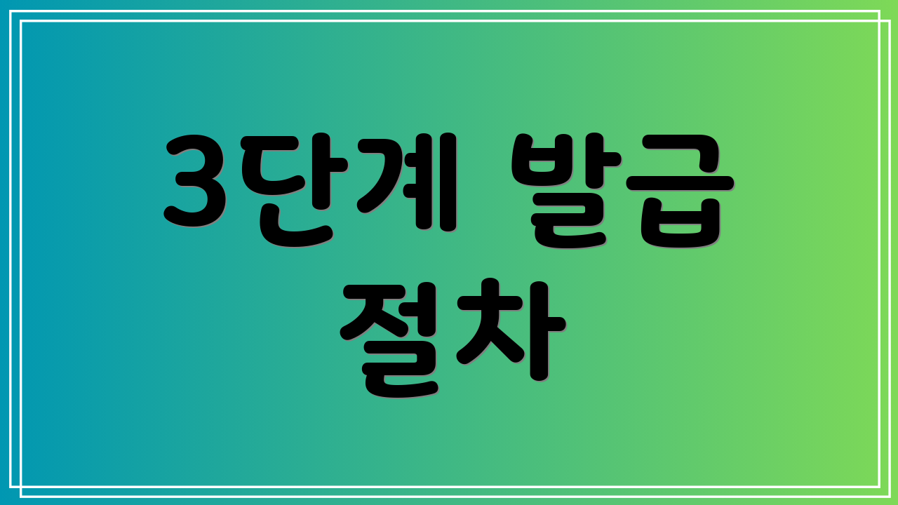 3단계 발급 절차