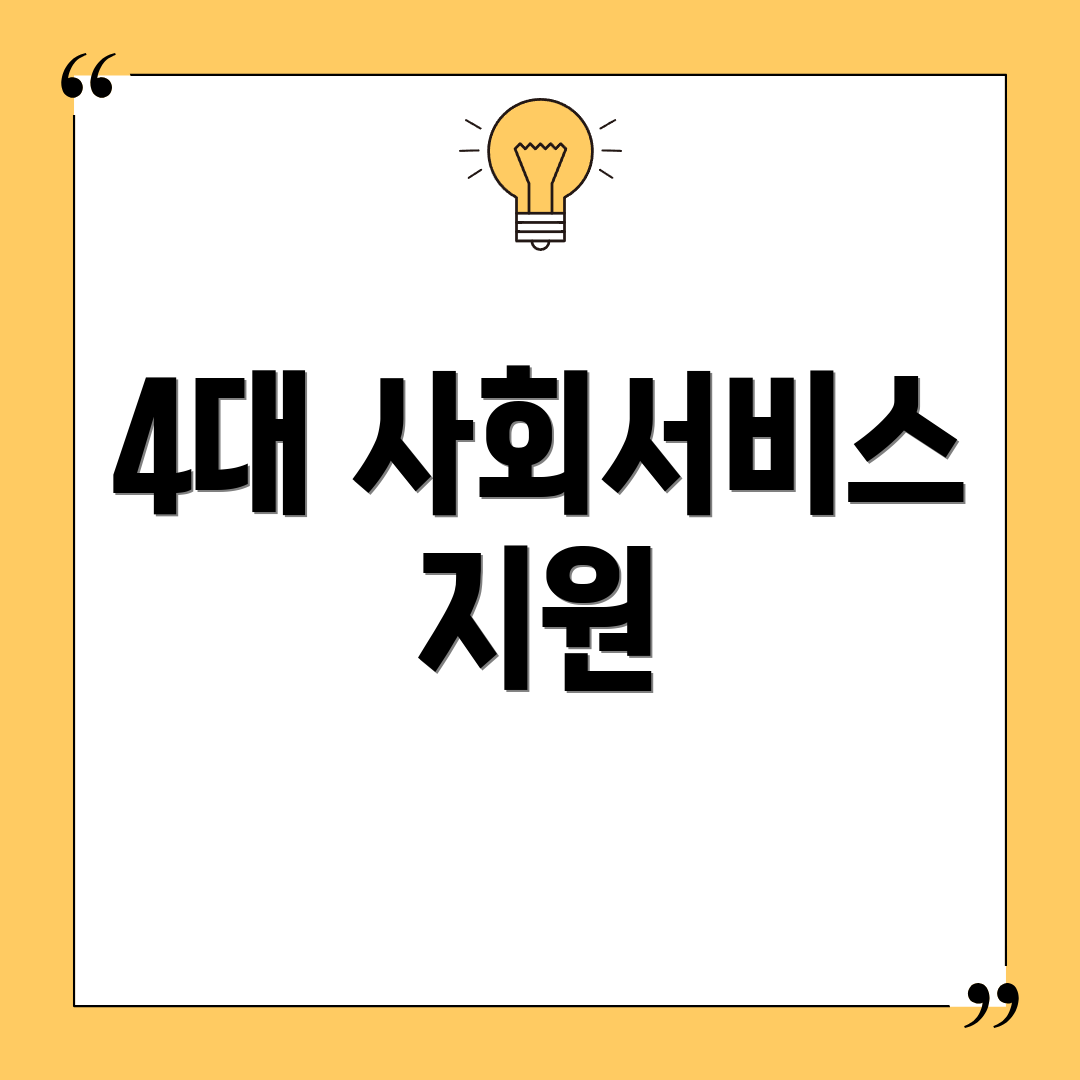 4대 사회서비스 지원