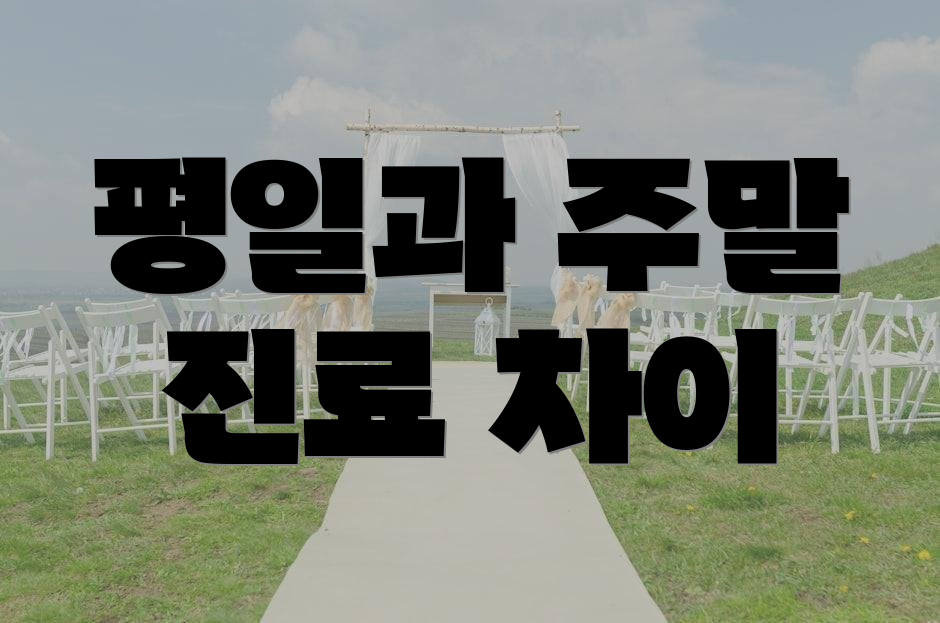 평일과 주말 진료 차이