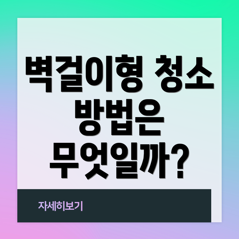 벽걸이형 청소 방법은 무엇일까?
