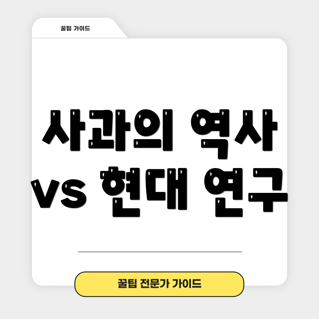사과의 역사 vs 현대 연구