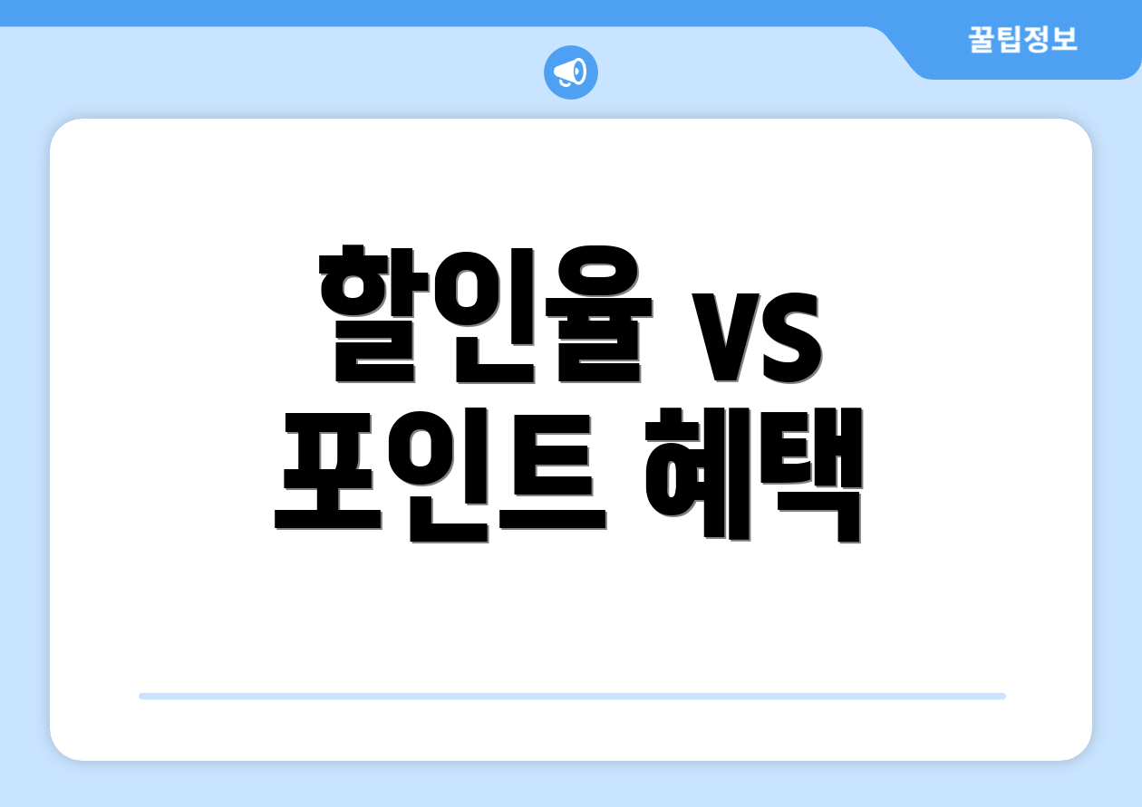 할인율 vs 포인트 혜택