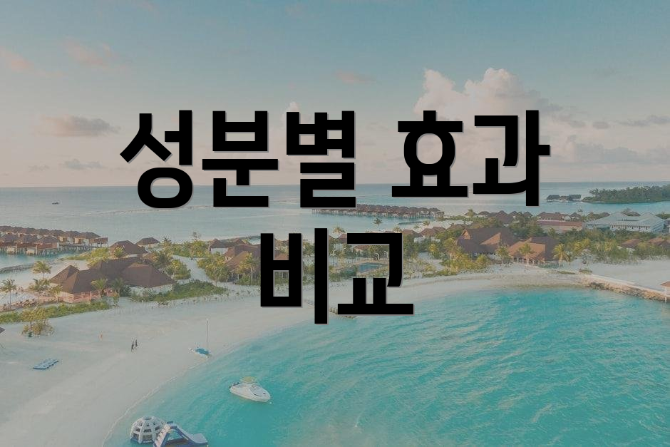 성분별 효과 비교