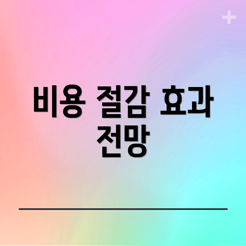 비용 절감 효과 전망