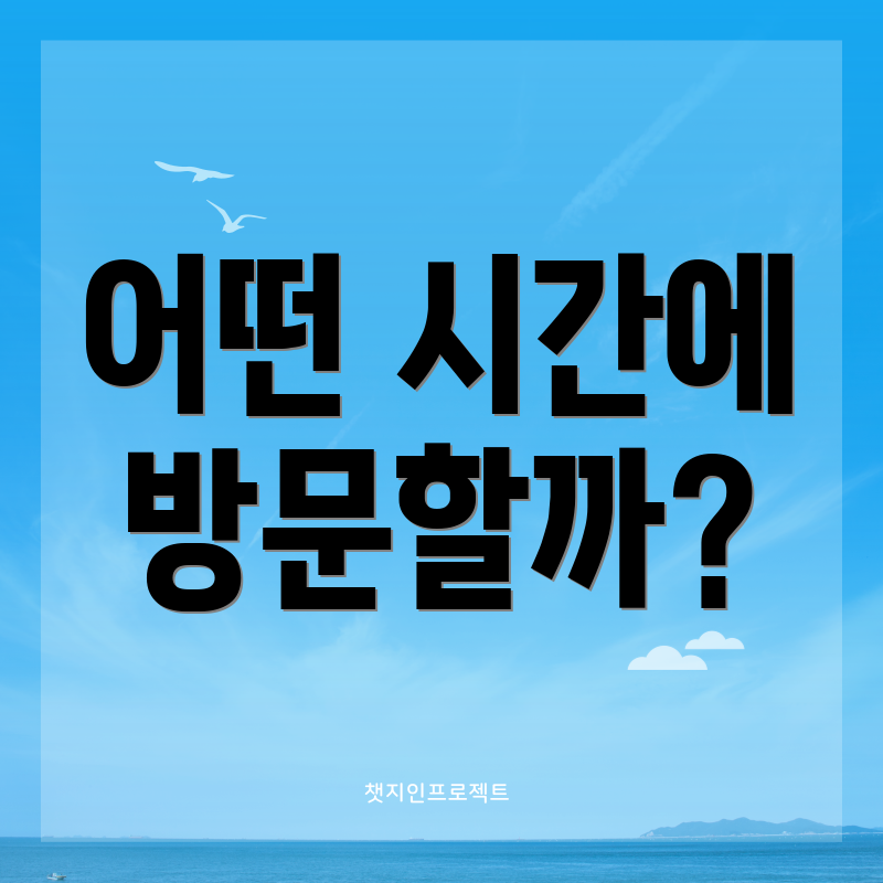 어떤 시간에 방문할까?