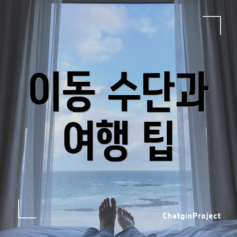 이동 수단과 여행 팁