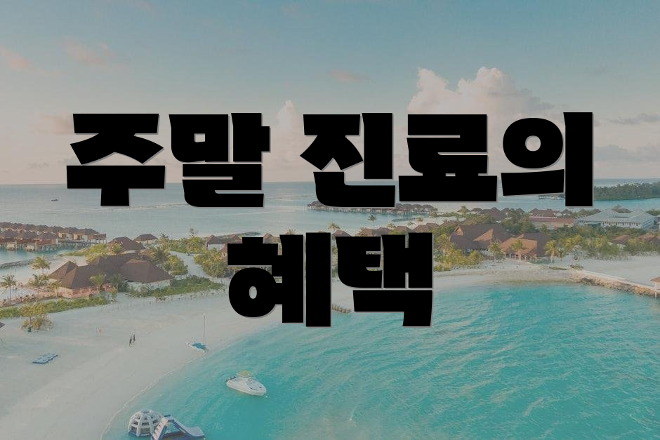 주말 진료의 혜택