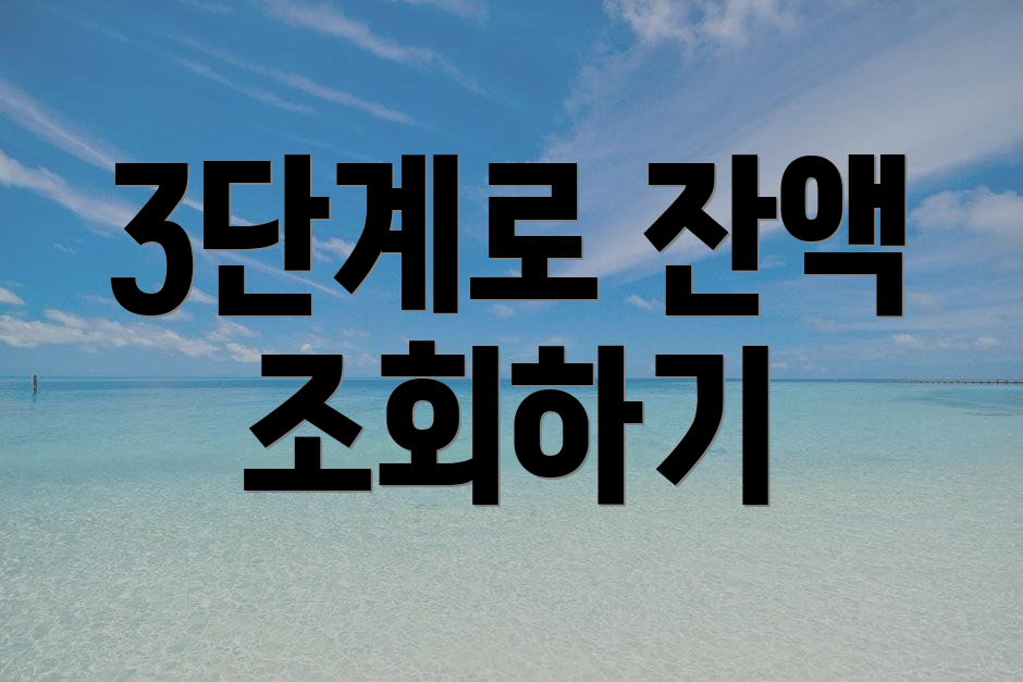 3단계로 잔액 조회하기