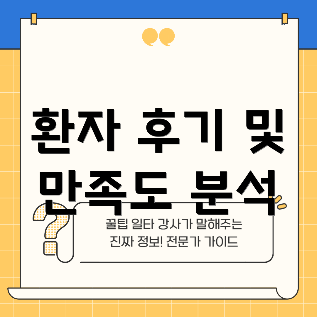 환자 후기 및 만족도 분석