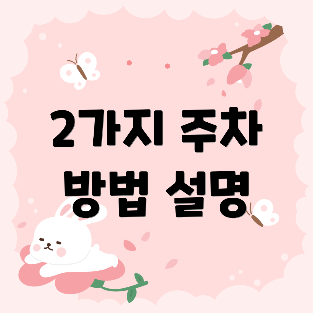 2가지 주차 방법 설명