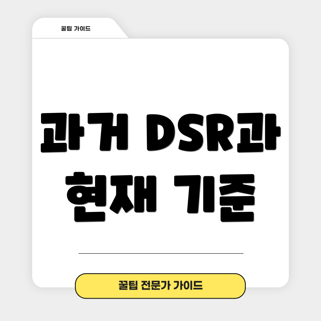 과거 DSR과 현재 기준