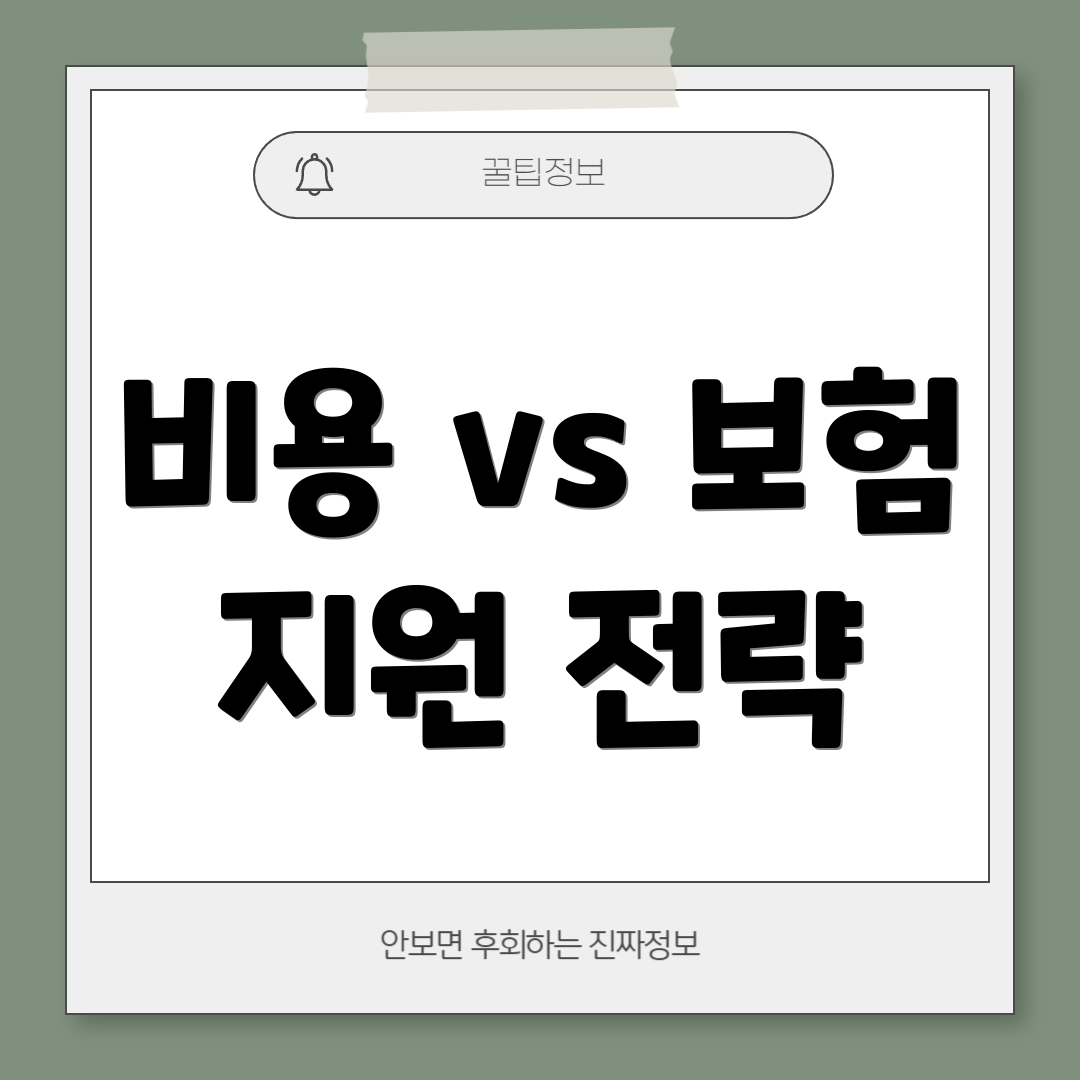 비용 vs 보험 지원 전략